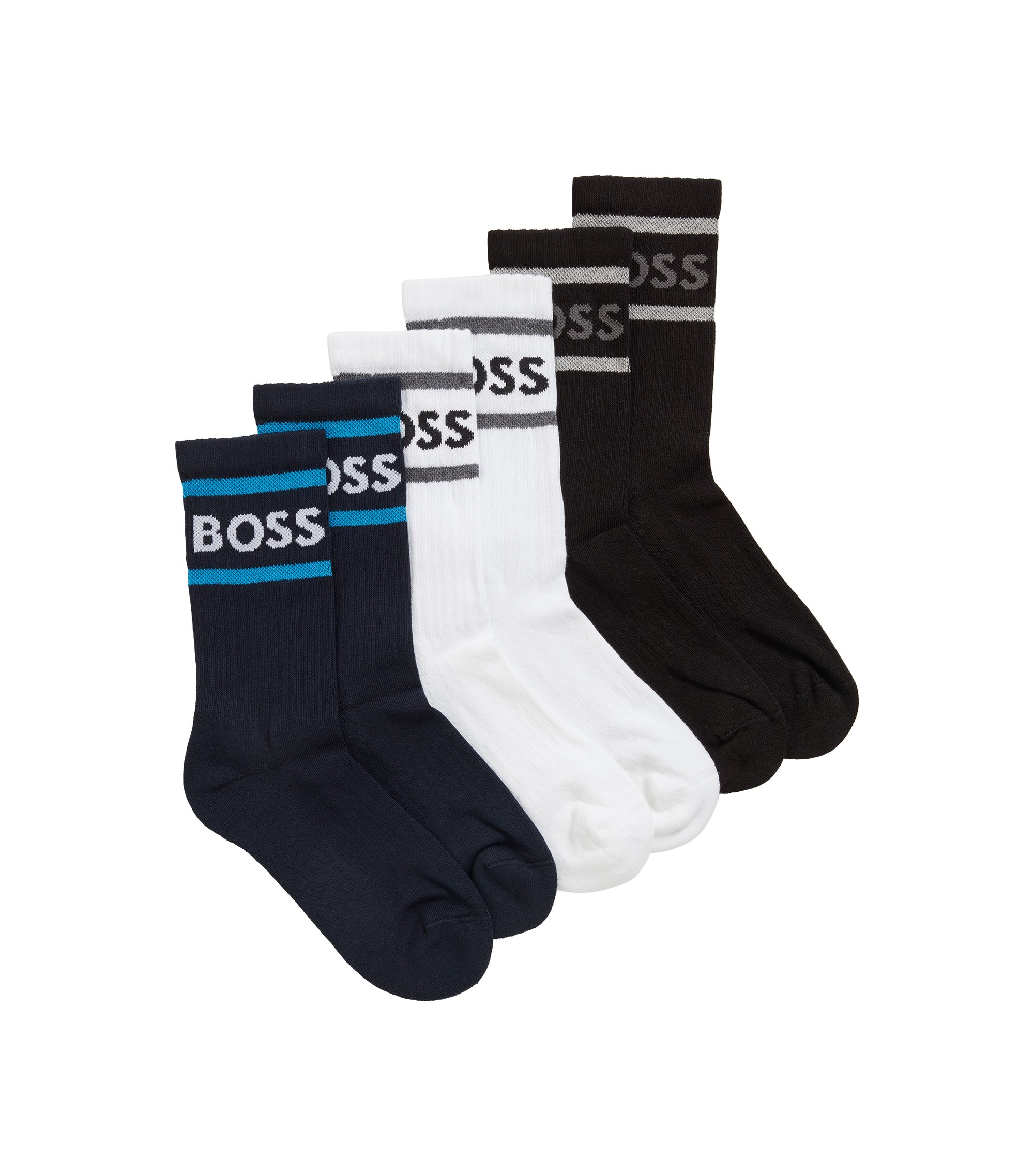 Hugo Boss Mens Multi Stripe Pattern Dress Sock 